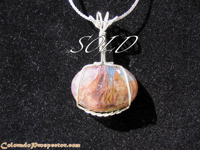 Plume Agate Necklace