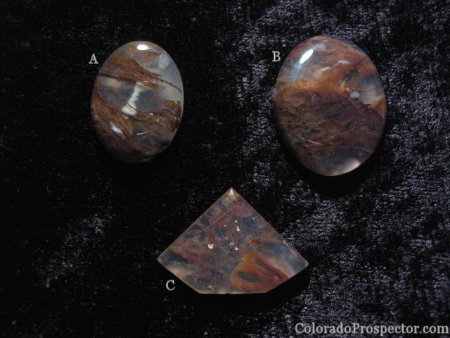 Plume Agate Cabochons